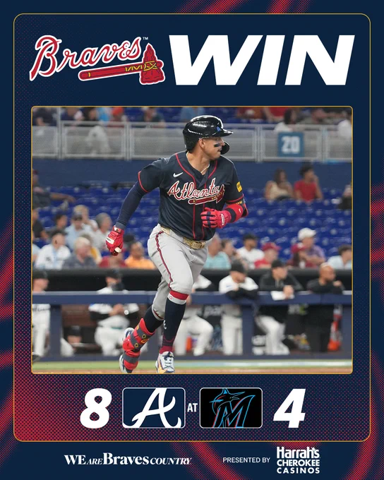 Braves 8, Marlins 4.