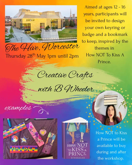 Creative crafts workshop with B Wheeler on Thursday 28th May 1pm until 2pm for 12-16 year olds