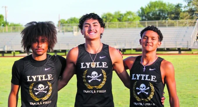 Track members at State Meet