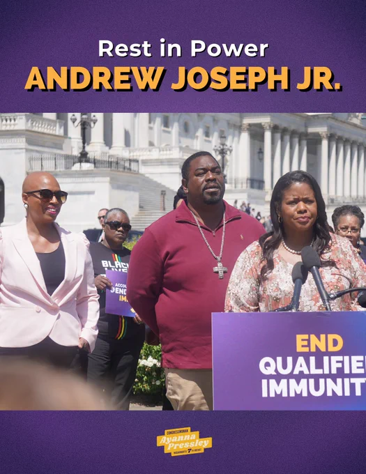 A graphic that reads: Rest in Power Andrew Joseph Jr.