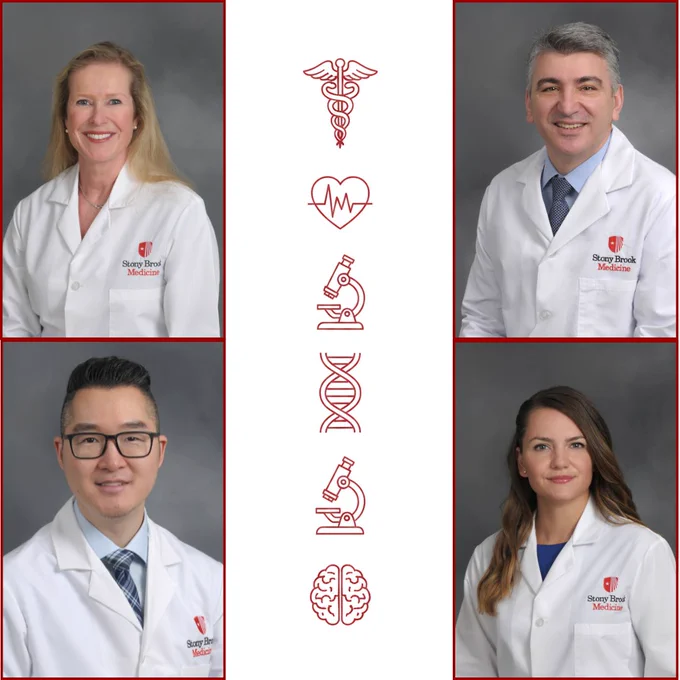 Four photos: Drs. Deborah Nagle, Apostolos Tassiopoulos, Nicholas Ahn and Lucyna Price.