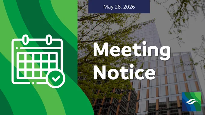 Graphic that reads "March 26, 2026 Meeting Notice"