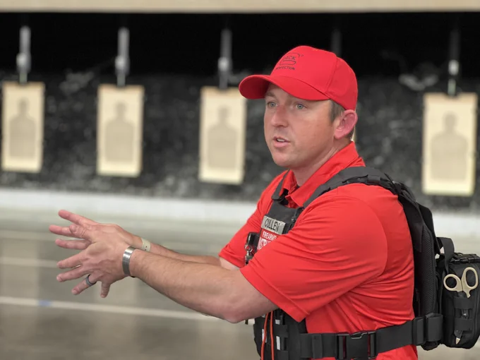 Officer Cullen at the shooting range