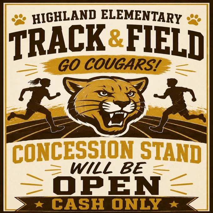 track and field concession stand announcement 