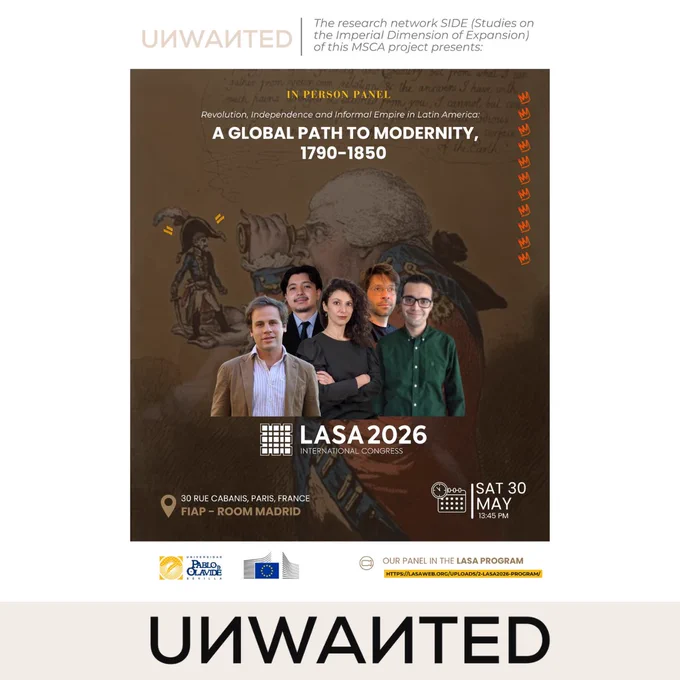 “Revolution, Independence and Informal Empire in Latin America: A Global Path to Modernity, 1790-1850”, https://www.upo.es/investiga/unwanted-globalwar/event/revolutionary-impact-of-financing-a-global-war-paris/ 
