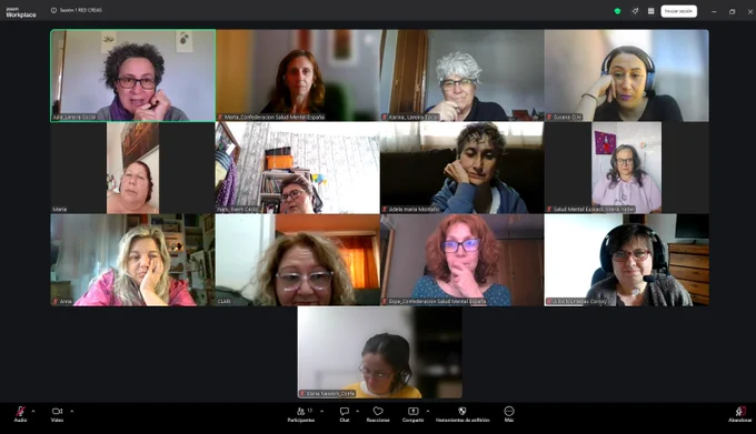 Participantes en la 1ª sesión de la Red Creas. Hub Genera Faenando Futuro