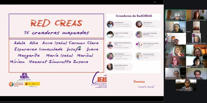 Participantes en la 1ª sesión de la Red Creas. Hub Genera Faenando Futuro