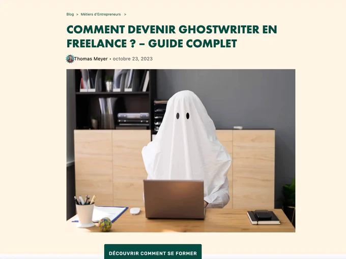 article de blog sur les ghostwriters