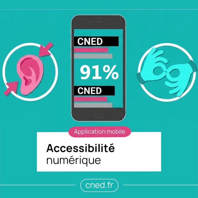 Visuel avec indiqué le taux d'accessibilité de 91%