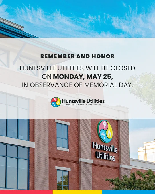 Picture of the Huntsville Utilities Administrative Office Building. 