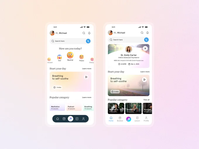 Meditation/ Wellness Mobile App UX Design