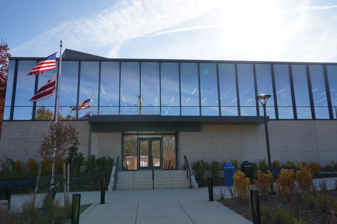 The outside of Fort Dupont Ice Arena in Washington, DC.