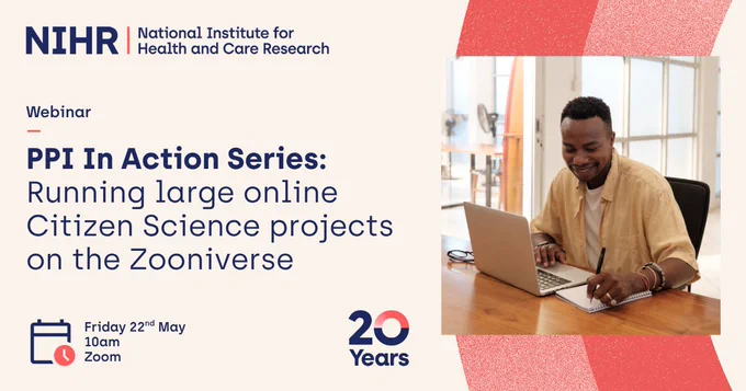 Webinar: PPI In Action Series: Running large online Citizen Science projects on the Zooniverse 

Friday 22nd May
10am
Zoom 