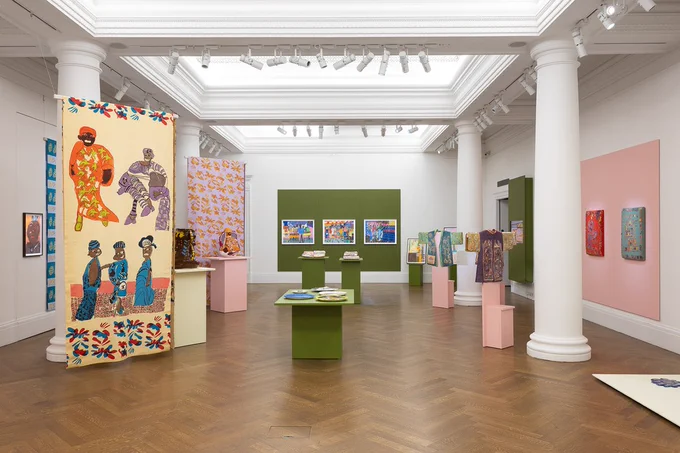 Installation view of Intoart’s Tékhnē at Sotheby’s London. Photo by Rob Harris. Courtesy of Intoart