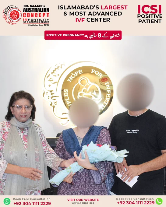 𝐈𝐂𝐒𝐈 Positive Patient After 𝟖 Years of Primary Infertility at Australian Concept Infertility Medical Center, Islamabad. 
The Patient Conceived after ICSI treatment at 𝐃𝐫. 𝐒𝐚𝐣𝐣𝐚𝐝'𝐬 Australian Concept Infertility Medical Center. 
𝐂𝐨𝐧𝐬𝐮𝐥𝐭𝐚𝐧𝐭:  Dr. Tahira Batool
𝐋𝐨𝐨𝐤𝐢𝐧𝐠 𝐟𝐨𝐫 𝐈𝐕𝐅 𝐢𝐧 𝐈𝐬𝐥𝐚𝐦𝐚𝐛𝐚𝐝?
Why not visit Pakistan’s largest and most advanced IVF Center in Islamabad? Islamabad’s Best IVF and Fertility Clinic is part of Australian Concept Group's 15-plus national chain of IVF Clinics, which has a team of 35 internationally trained IVF Consultants. At the Australian Concept Islamabad IVF Clinic, our mission is to provide infertile couples with the precious opportunity to start a family.  
𝐁𝐎𝐎𝐊 𝐘𝐎𝐔𝐑 𝐀𝐏𝐏𝐎𝐈𝐍𝐓𝐌𝐄𝐍𝐓 𝐓𝐎𝐃𝐀𝐘 𝐖𝐈𝐓𝐇 𝐀𝐔𝐒𝐓𝐑𝐀𝐋𝐈𝐀𝐍 𝐂𝐎𝐍𝐂𝐄𝐏𝐓 𝐈𝐍𝐅𝐄𝐑𝐓𝐈𝐋𝐈𝐓𝐘 𝐌𝐄𝐃𝐈𝐂𝐀𝐋 𝐂𝐄𝐍𝐓𝐄𝐑:  
Get an Appointment: https://australianconcept.com/contact-us/
Contact Australian Concept now for 𝐅𝐑𝐄𝐄 𝐂𝐎