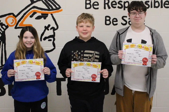 Pictured from left: Ava Talkington, Gage Myers and Luke Colby.