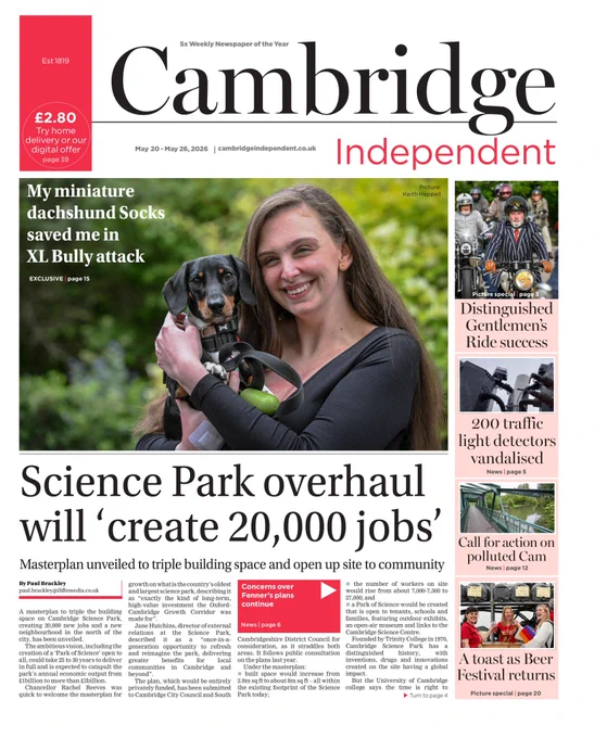 Cambridge Independent front page 20-5-26