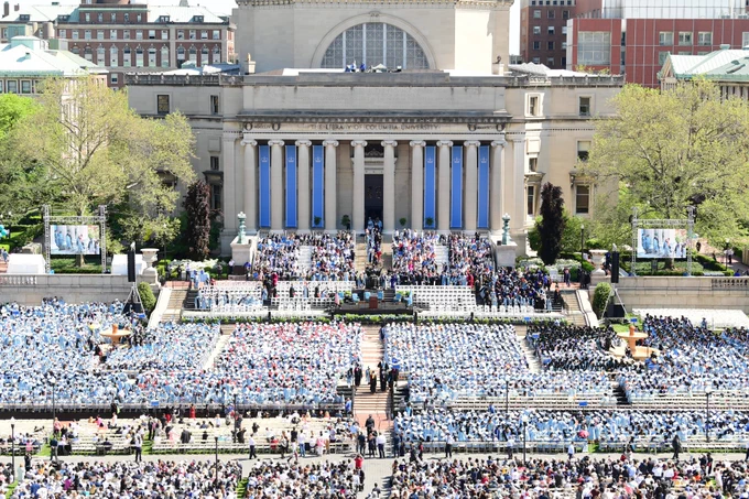 Photo of Columbia University commencement by Chris Taggart
