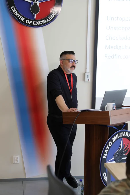 Special Agent Christopher Gomez, Cyber Field Office Wiesbaden, Germany; led the online cyber investigation portion of the course.