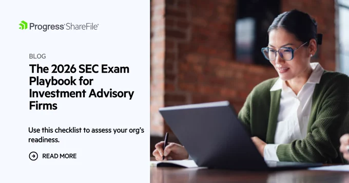 Blog banner: The 2026 SEC Exam Playbook for Investment Advisory Firms