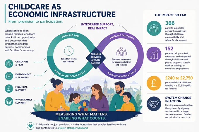 infographic on Childcare as Economic Infrastructure and the impact so far