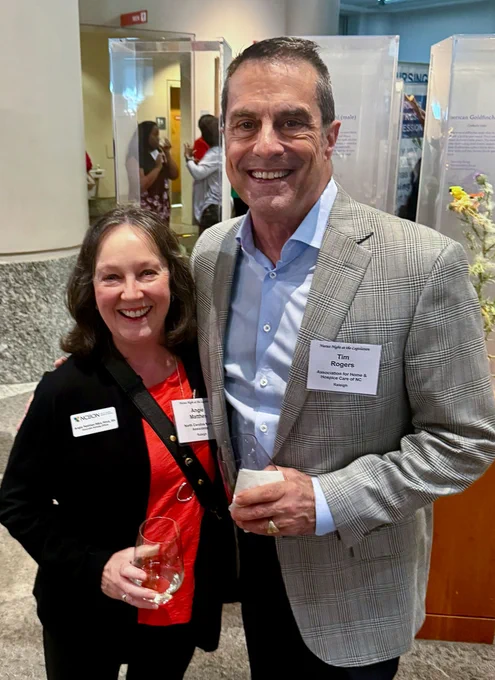 Angie Matthes, MBA/MHA, RN, Associate Nursing Officer at and the North Carolina Board of Nursing and Tim Rogers, President & CEO of AHHC