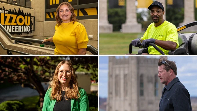A composite of four MU employees.