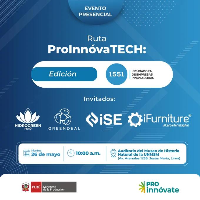 🍃 Hidrogreen PERU  : Cultivos hidropónicos sin sol ni tierra.
♻️ GreenDeal  : Transformando residuos electrónicos en materia prima.
💻 iSe : E-learning de alta competitividad para la minería en LATAM.
🪑 iFurniture : El futuro de la carpintería digital y mobiliario transformable.