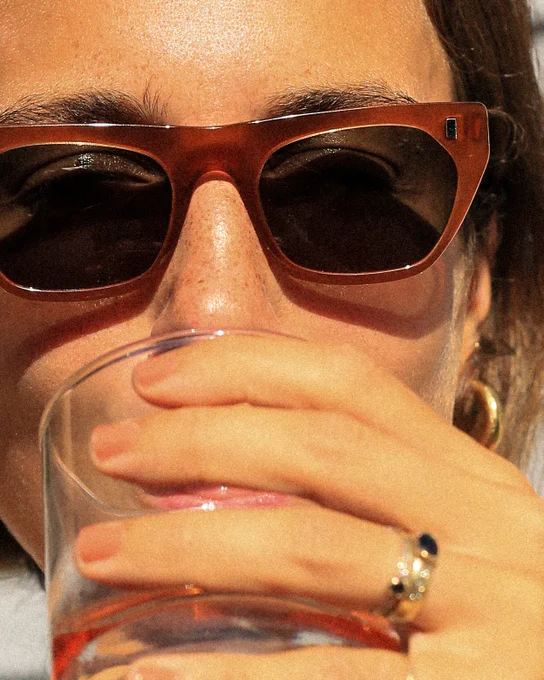 Model wearing Article One sunglasses