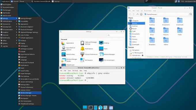 A screenshot of XLibre running on the Fedora 44 Xfce spin.