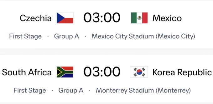 snapshot from FIFA website
