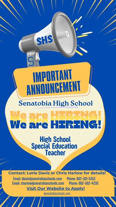 We are HIRING! SHS Special Education Teacher