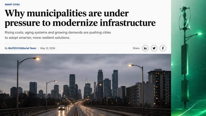 Across Europe, municipalities face the same challenges:
📷 rising energy costs
📷 aging infrastructure
📷 sustainability targets
📷 growing pressure on energy grids
📷 increasing demand for smarter public services
At the same time, traditional infrastructure models are becoming harder to sustain.
Large centralized systems are expensive to expand.
Grid dependency creates vulnerability.
And delays in infrastructure upgrades often come with growing operational costs.
This is why municipalities are increasingly looking at **modular, distributed infrastructure**.
Smarter street lighting.
Local energy generation.
Integrated storage.
Remote monitoring and predictive maintenance.
Because modernization is no longer only about efficiency.
It is about resilience, independence and long-term operational sustainability.
The question is no longer if cities will modernize.
The question is: how quickly can they adapt?