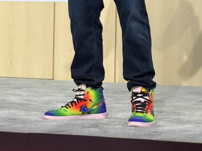 Mark’s rainbow shoes!
