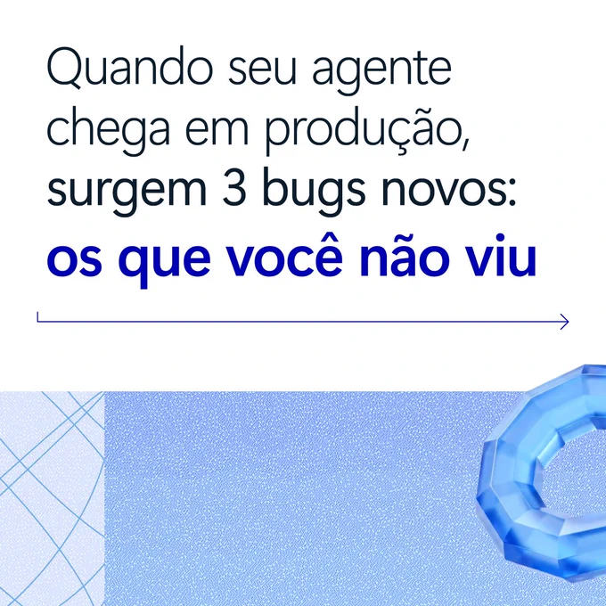 Imagem sobre bugs em produção com fundo branco e azul claro.
