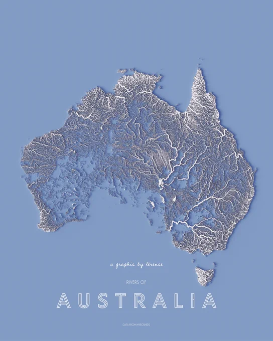 A visualisation of Australia's rivers