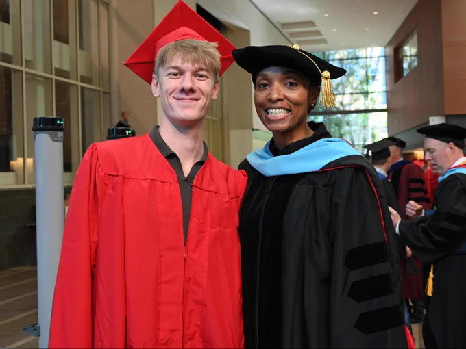 a DHS student and Dr. Chala Holland
