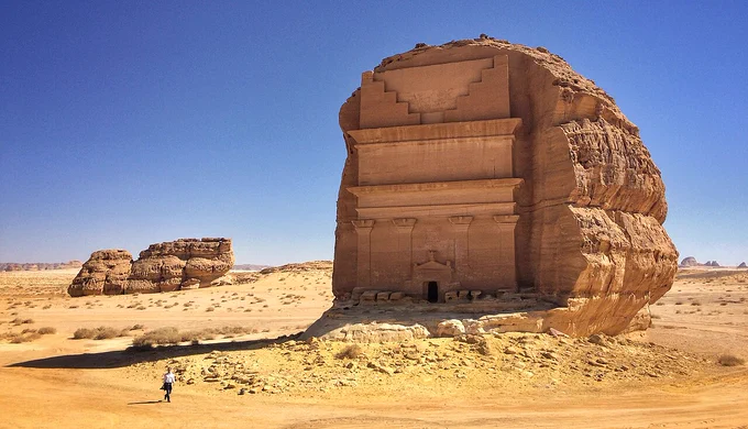 Hegra-Meda'in Saleh 
Saudi Arabia
commons.wikimedia.org/wiki/Category:Meda'in_Saleh