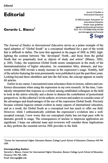 Image of the first page of the editorial.
