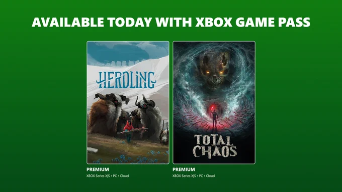 Herdling and Total Chaos are available today with XBOX Game Pass.