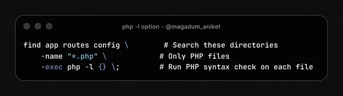 php -l option