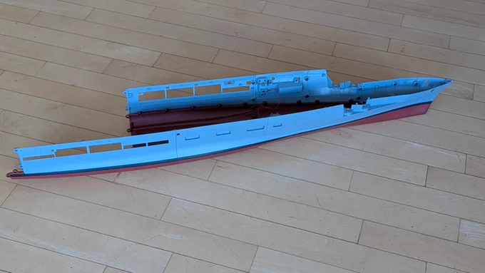 Hachette Graf Zeppelin 1/200 scale model, step 43