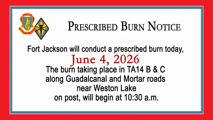 Prescribed Burn Notice - June 4, 2026