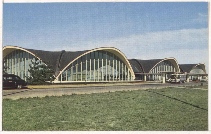 A postcard from the 1960's of Lambert-St. Louis Municipal Airport.