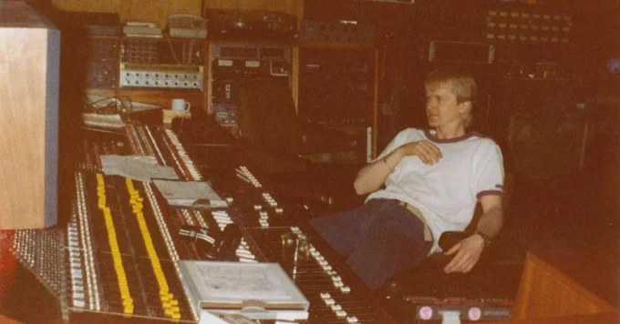 Flemming Rasmussen at Sweet Silence Studios in Copenhagen 1984