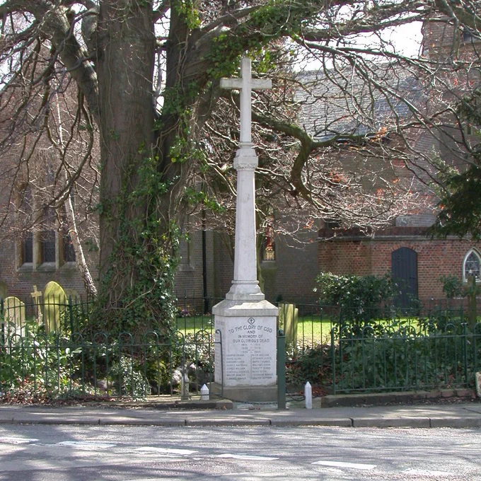 Sarisbury Green war memorial in the churchyard of St Paul's in Hampshire © S and J Jarvis 2006 via WMO