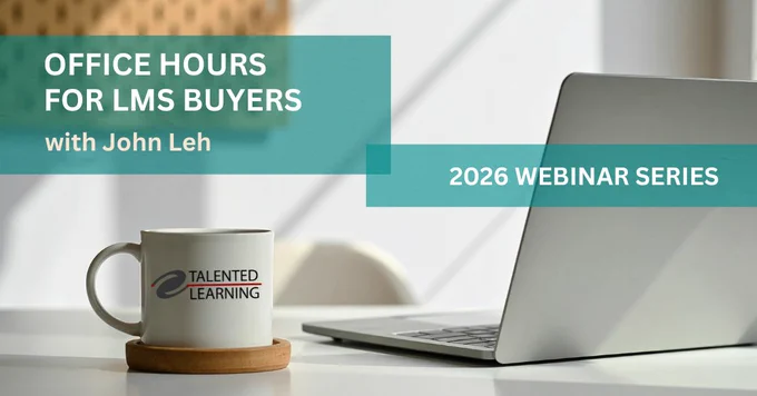It's June   Office Hours for #LMS Buyers webinars continue!

This month "Managing Tech Vendors Like a Pro"
Wed, Jun 10 | 11am ET.

No cost. No strings. Only @JohnLeh's advice as a longtime independent #learning #tech advisor. Plus free resources.

Join us👉https://talentedlearning.com/office-hours-for-lms-buyers/