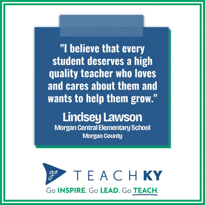 Thoughtful Thursday quote from Lindsey Lawson of Morgan Central Elementary School.