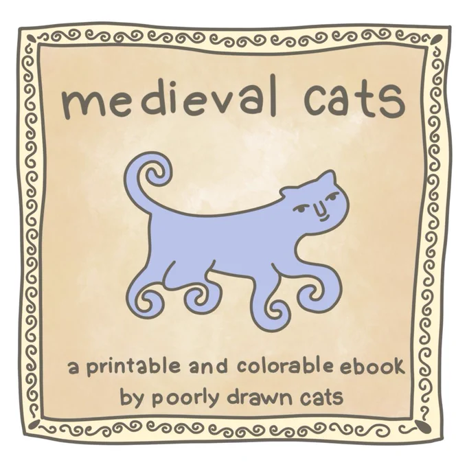 medieval cats digital book cover
