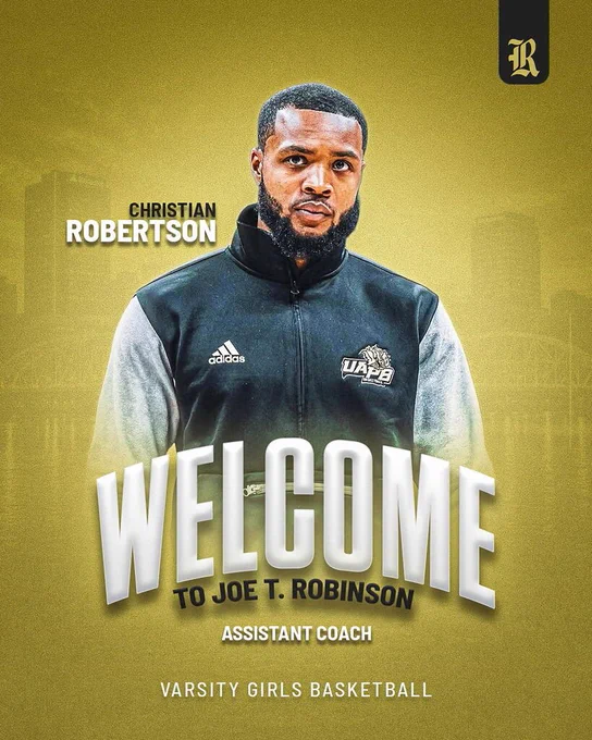 Christian Robertson named as assistant coach for girls basketball. 